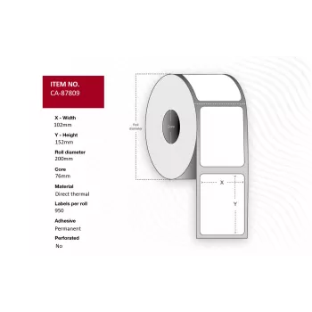 Capture CA-87809 printer label