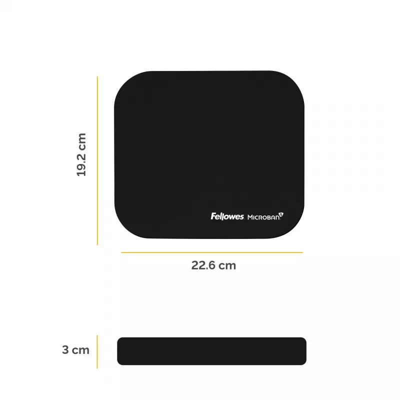 Fellowes 5933907 tapis de souris noir