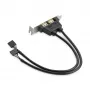 Adaptateur plaque de fente low profile USB A femelle 2 ports StarTech.com