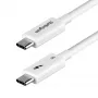 StarTech.com câble Thunderbolt 5 1 m (3 ft), 80 Gbit/s/jusqu'à 120 Gbit/s, 240 W PD, 8K 60 Hz, câble Thunderbolt certifié, compatible avec Thunderbolt 4/USB4/USB-C - blanc