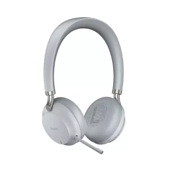 Yealink BH72 Headset Wired & Wireless Head-band Calls/Music USB Type-A Bluetooth Charging stand Light grey