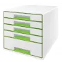 Meuble à tiroirs Leitz WOW Cube 5 tiroirs, 5 tiroirs, plastique, 270 mm, 287 mm, 363 mm, 3,59 kg