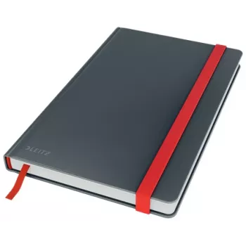 Carnet Leitz Cosy Soft Touch ligné avec couverture rigide, monochrome, noir, A5, 80 feuilles, mat, 100 g/m²