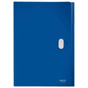 Classeur à soufflet extensible Leitz Recycle, chemise à dossier classique, A4, polypropylène (PP), bleu, paysage, 250 feuilles