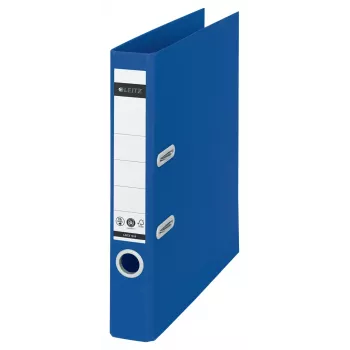 Leitz 180° Recycle classeur à levier, A4, anneau rond, rangement, carton, bleu, bleu