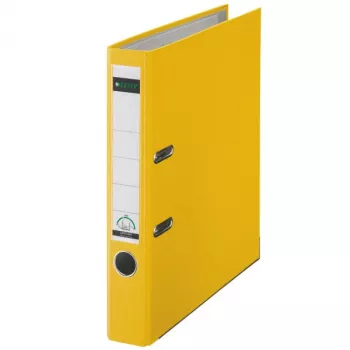 Classeur à levier Leitz 180° plastique anneaux A4 jaune