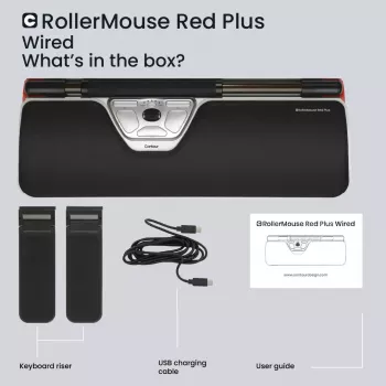 Contour Design RollerMouse Red Plus Wired ergonomic mouse USB-C 2800 DPI
