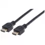 Câble HDMI 4K@60Hz avec Ethernet Manhattan - certifié CL3, 5 m, adapté à une installation dans les murs, pour tous les usages 4K et 1080p/HD - à installer dès maintenant ou à garder prêt pour vos besoins futurs, mâle vers mâle, noir, Ultra HD 4K x 2K, garantie à vie, Premium High Speed