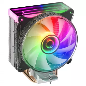 Mars Gaming MCPU-VR Black CPU Heatsink Dual Infinity Mirror ARGB 4 HCT Heatpipes 180W TDP Ultra-quiet PWM 12cm Fan