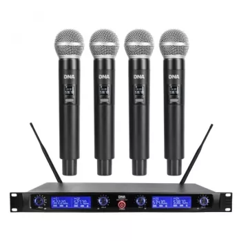 DNA WM4 Vocal Set - ensemble (microphone sans fil, 4 émetteurs portables, système sonore UHF)