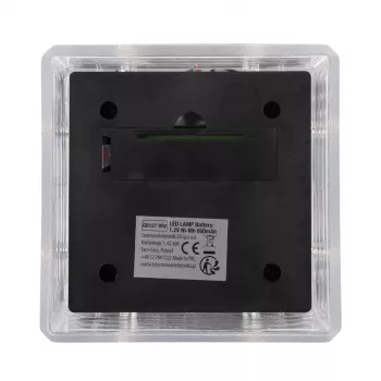 Solar LED Post Light GreenBlue GB128 WW, 3200K Neutral White, Envelope Canopy, 100x100mm, Black