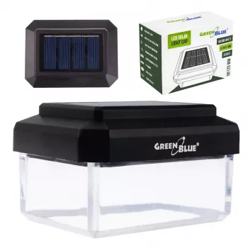 GreenBlue Solar LED Pole Light, 60x40mm, Envelope-shaped Canopy, 3200K, GB125 WW
