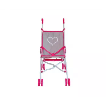 Stroller milly mally Julia Prestige Pink — lightweight compact doll stroller, model 2722