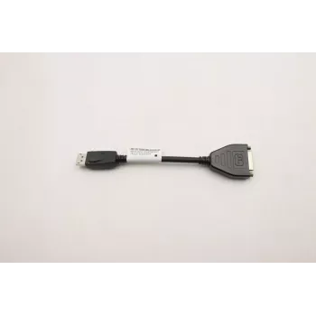 Adaptateur DisplayPort vers DVI Lenovo 5C10V06000 — dongle passif DisplayPort (mâle) vers DVI-D (femelle)