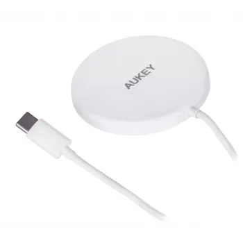 Chargeur magnétique sans fil AUEKY Aircore Magnetic LC-A1 QI USB-C 15 W blanc