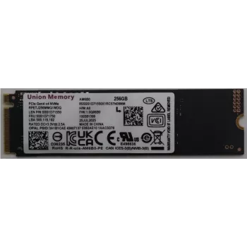 SSD M.2 PCIe NVMe interne, Lenovo 256 Go, MPN 5SS1D71750