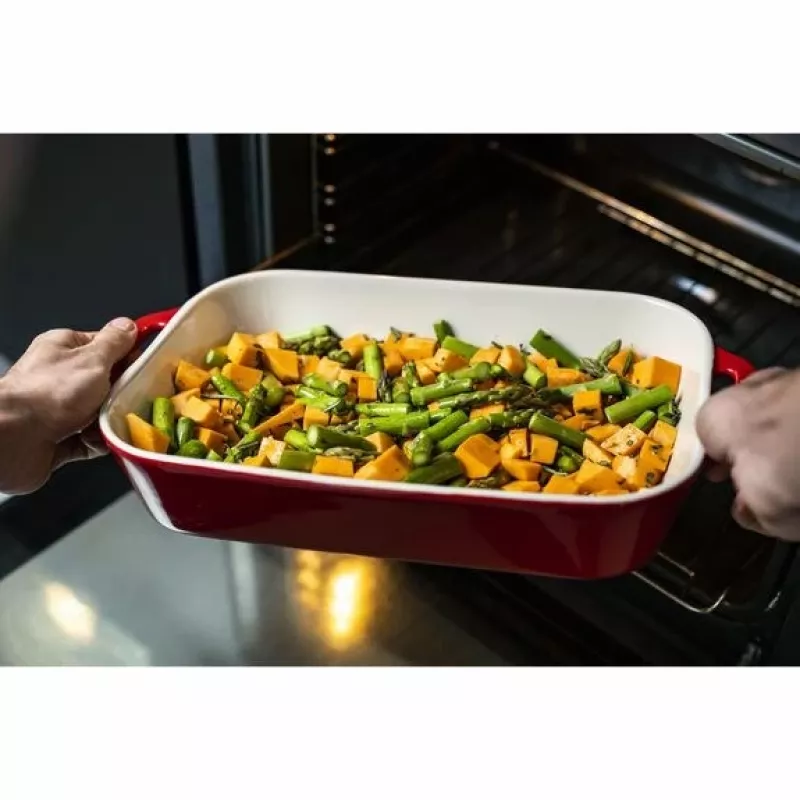 Ensemble de cuisson rectangulaire en céramique ZWILLING Staub 3 pièces, rouge, max. 300 °C