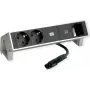 Multiprise Bachmann 902.905 DESK2 INOX, 2x Schuko, 1x USB-C 30 W