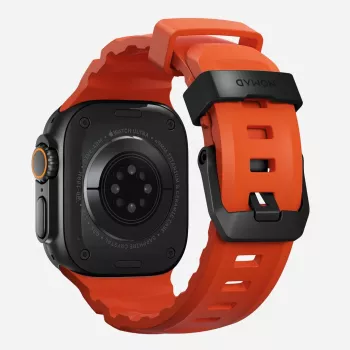 NOMAD Rocky Point Band for Apple Watch 46/49 mm, FKM and Titanium, Magma/Black Hardware