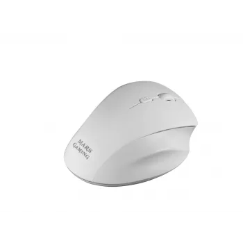 Mars Gaming MMWERGO Wireless Mouse Ergonomic White, Right-hand, Mechanical, RF Wireless, 3200 DPI, White