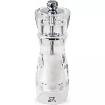 Salt mill PEUGEOT VITTEL acryl clear 16 cm, manual grinder for table use