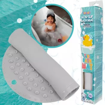 Tapis de bain antidérapant gris