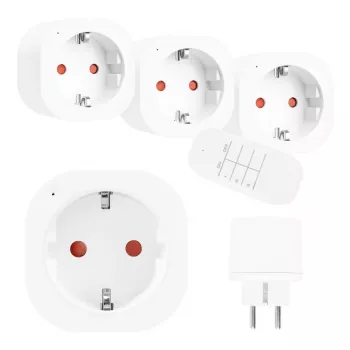 GreenBlue GB313 F Remote-Controlled Sockets, Set of 3 with Remote, Type F