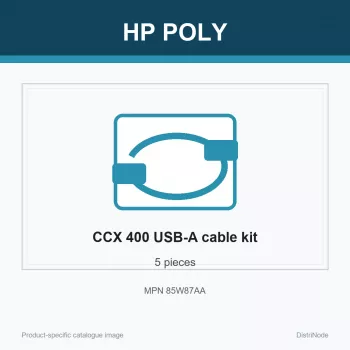 Câble HP Poly CCX 400 USB-A vers USB-A (5 pièces), 190 mm, 210 mm, 55 mm, 300 g, Chine