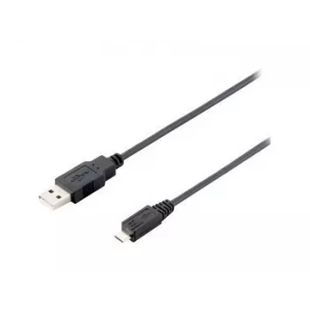 Câble Equip USB 2.0 Type A vers Micro-B, 1,0 m, noir, 1 m, USB A, Micro-USB B, USB 2.0, mâle/mâle, noir