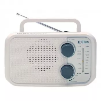 Radio Eltra DANA blanche – radio analogique portable, design compact de table