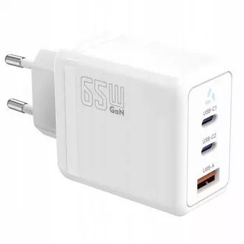 Chargeur TB AZTBXUL3USB65WW — 65 W USB-C Power Delivery avec 2 ports (1x USB-C, 1x USB-A)