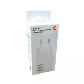Adaptateur secteur Xiaomi BHR07SLEU 45 W Turbo Charging, USB-A, HyperCharge, prise UE, blanc