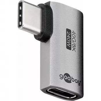Adaptateur USB-C Goobay horizontal 90° USB4 - mâle > femelle (74441)