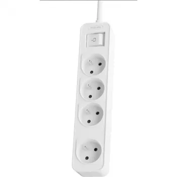Rallonge Philips Phil-CHP2144W/60 1,5 m, 4 prises AC, blanc