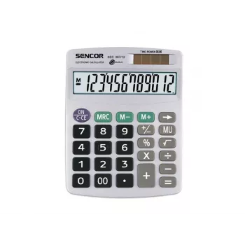 Calculatrice SEC 367/12 de bureau, 12 chiffres, écran LCD