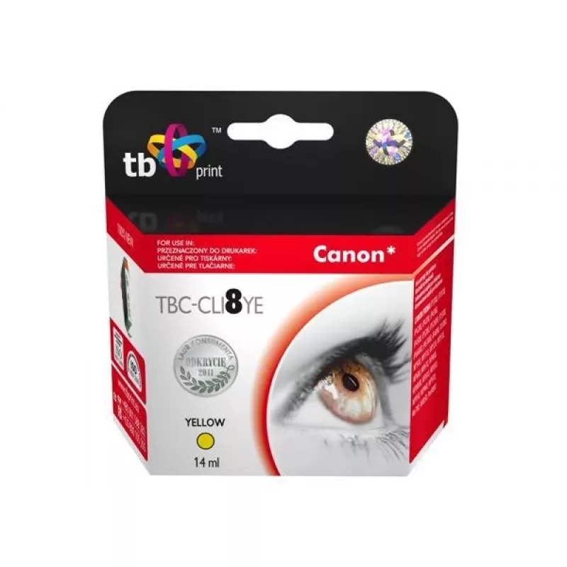 Encre TBC-CLI8YE (Canon CLI8YE) jaune 100 % neuve