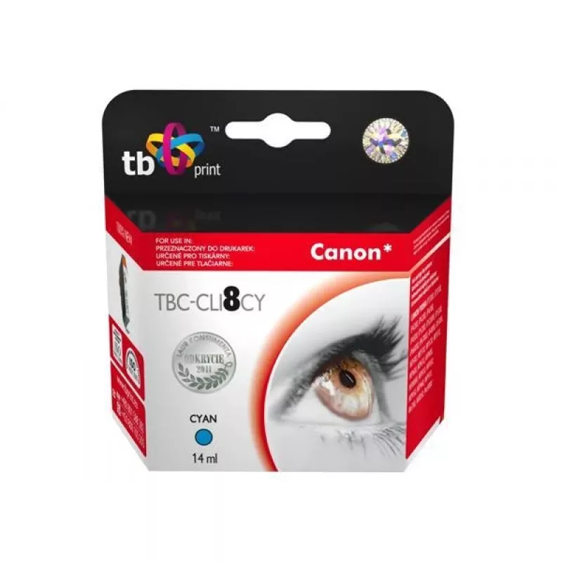 Encre TBC-CLI8CY (Canon CLI8CY) cyan 100 % neuve