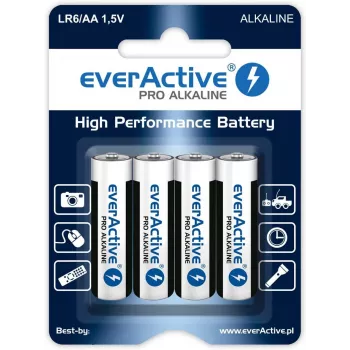 Pile alcaline à usage unique everActive AA 1,5 V LR64BLPA lot de 4
