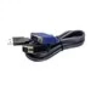 Câble clavier / vidéo / souris (KVM) TRENDnet TK CU10 - USB Type A, 4 broches, HD-15 (M) - HD-15 (M) - 3,1 m - noir (TK-CU10)