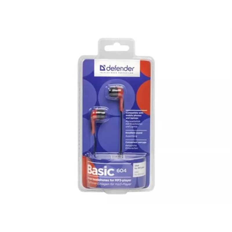 Casque Defender BASIC 604 noir-rouge