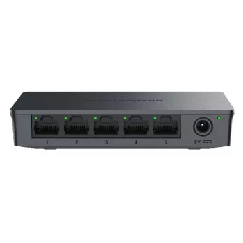 Grandstream GWN7700 commutateur Layer 2 non administrable 5 ports Gigabit capacité de commutation 10 Gbit/s QoS 802.1p noir bureau/montage mural 5VDC
