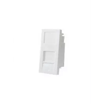 Adaptateur Keystone Alantec OS002 22,5x45 mm avec obturateur, blanc