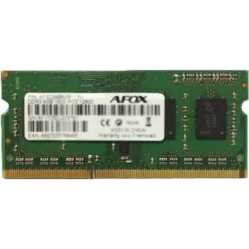 Mémoire pour ordinateur portable SO-DIMM DDR3 AFOX 8 Go 1333 MHz 1,35 V Single Channel 1x8 Go
