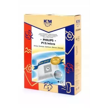 Sacs d'aspirateur km KM-P15 — 4 pièces, sacs d'aspirateur compatibles microfibre