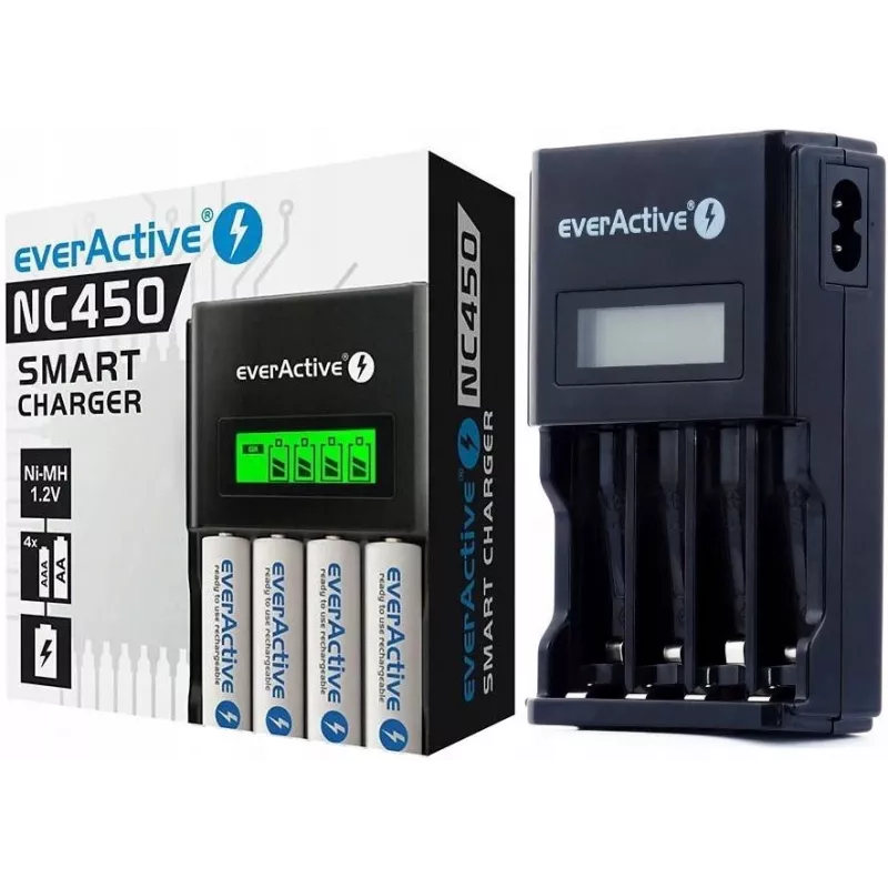 Chargeur de batterie everActive NC450B, Black Edition
