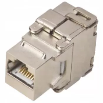 Prise keystone RJ45 Alantec MKB-S6-1, STP Cat6, sans outil, argent