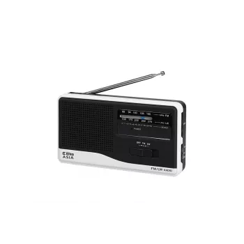 Radio Eltra modèle Asia White – radio portable FM/PO, alimentation secteur et piles