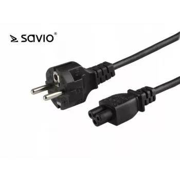 Câble d'alimentation SAVIO CL-67 1,2 m H03VV-F 3×0,75 mm² IEC C vers CEE7/7 noir