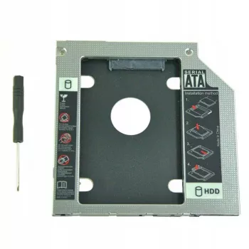 Baie pour second disque Qoltec pour disque dur 2,5 inch 9,5 mm