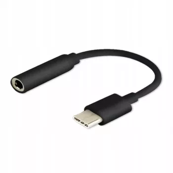 Adaptateur câble SAVIO AK-35/B USB Type-C (3.1) mâle vers 3,5 mm femelle, noir